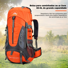 Mochila impermeável para caminhadas ao ar livre 70Litros Viagem Camping