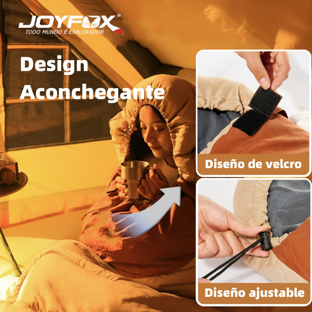 Saco De Dormir Térmico Casal Ou Solteiro Patchworkable Lavável À Máquina Set 2 Ultralight Joyfox -1,5ºc À -3,5ºc Camping