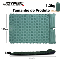 Colchão Inflável Automático De Casal Sleeping Pad Ar Externo Portátil De Acampamento 190 *120*5 Cm Com Travesseiro