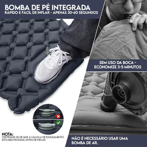 Colchão Inflável Almofada De Dormir Autoinflável Para Acampamento 190cm