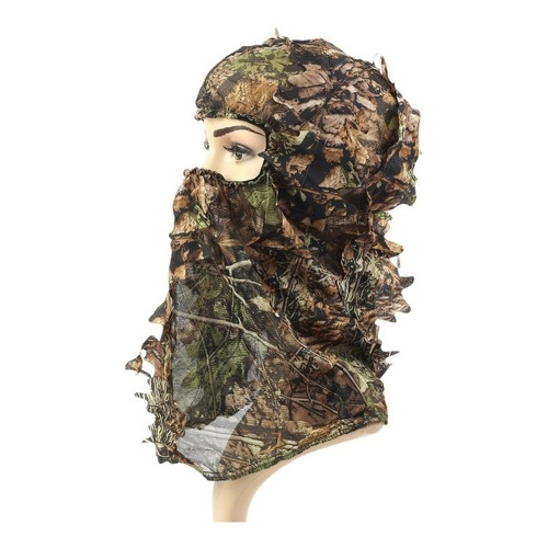 Balaclava Touca Capuz Roupa Camuflada Folha 3d Ghillie Caça