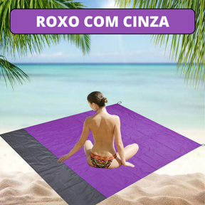 Tapete de Praia Impermeável 210 x 200 cm A Prova de D'água Para Piquenique Acampamento