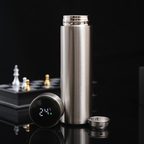 Garrafa Térmica Inox 500 Ml Com Medidor De Temperatura Ideal Para Viagens Escritório
