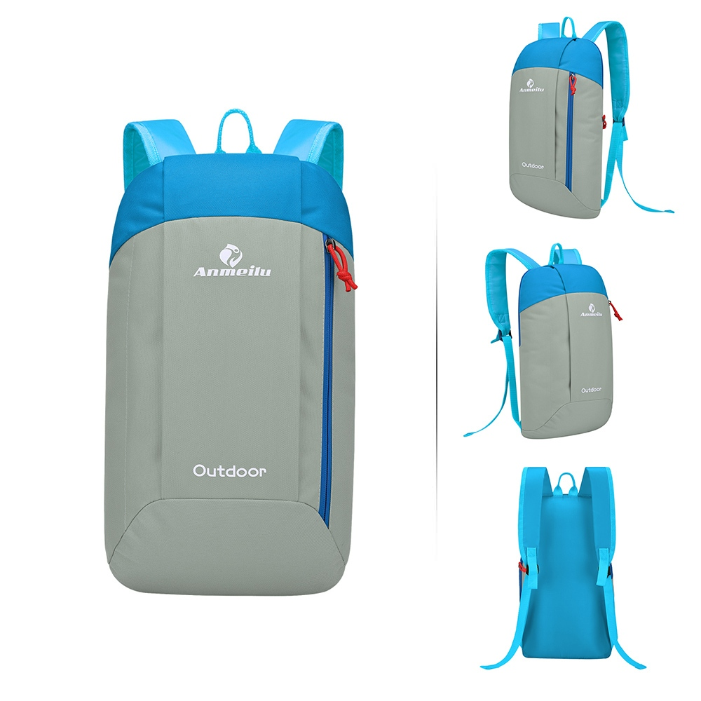 Mochila de Trilha 10L Impermeável PatchWork Camping Viagem - Laranja Vibrante com Vermelho