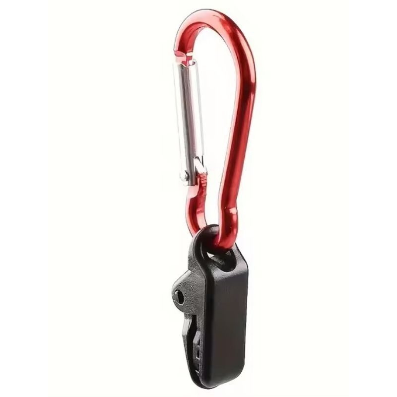 Prendedor + mosquetão junto 1 pç valor referente , prender produtos de pesca camping trabalho em casa
