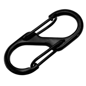 Mosquetão duplo 2 lados 1pç valor reforçado escalada montanhismo rapel camping pesca escoteiro esporte trabalhos geral