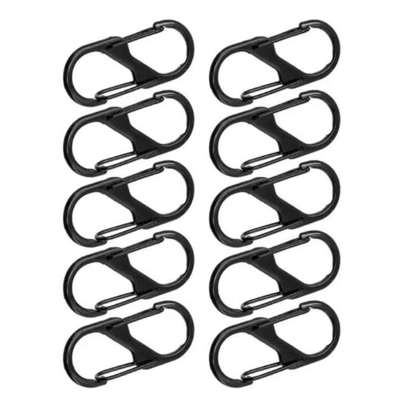 Mosquetão duplo 2 lados 1pç valor reforçado escalada montanhismo rapel camping pesca escoteiro esporte trabalhos geral