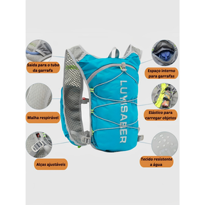 Mochila Colete Hidratação Squeeze Ciclismo Impermeável Resistente Corrida Maratona Trilha Splash