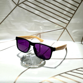 Óculos de Sol Madeira Bambu Premium Masculino Quadrado Verão