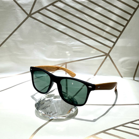 Óculos de Sol Madeira Bambu Premium Masculino Quadrado Verão