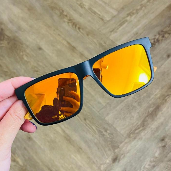 Óculos de Sol Madeira Bambu Premium Masculino Quadrado Verão