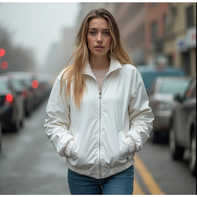 KIT 2 Jaqueta Corta Vento Forrado Premium Com Capuz Liso Casaco Blusão Feminino