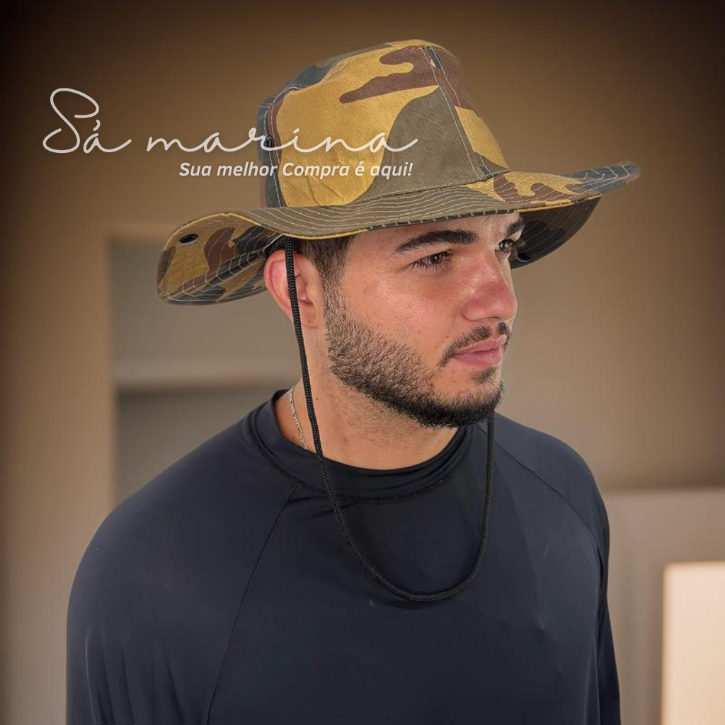 Kit 10 Chapéu Camping Pescador Australiano Varias Cores SEM SAIA