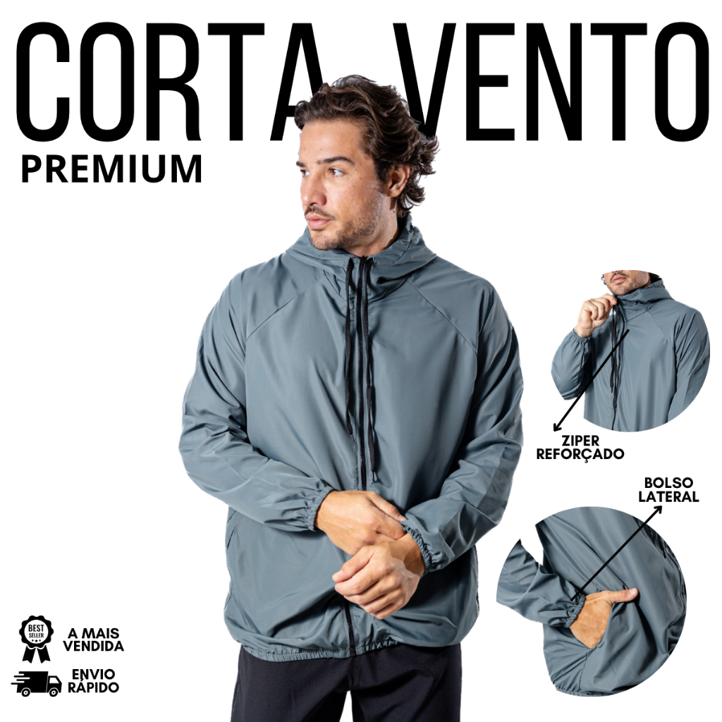 Kit 3 peças Jaqueta Corta Vento para Homem PREMIUM