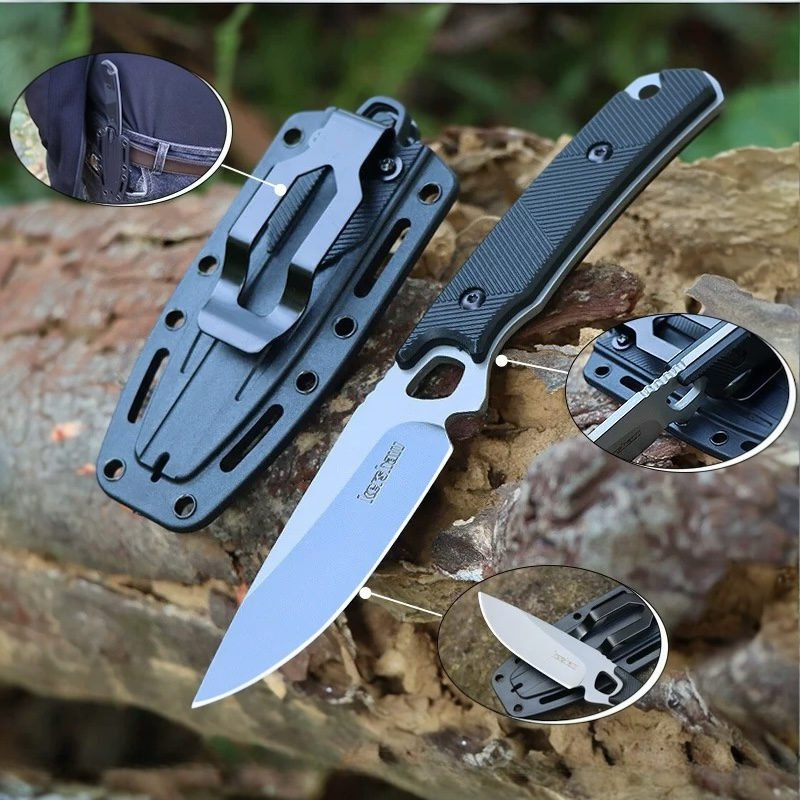 Faca Outdoor Full-Tang com Bainha - Ideal para Pesca e Camping