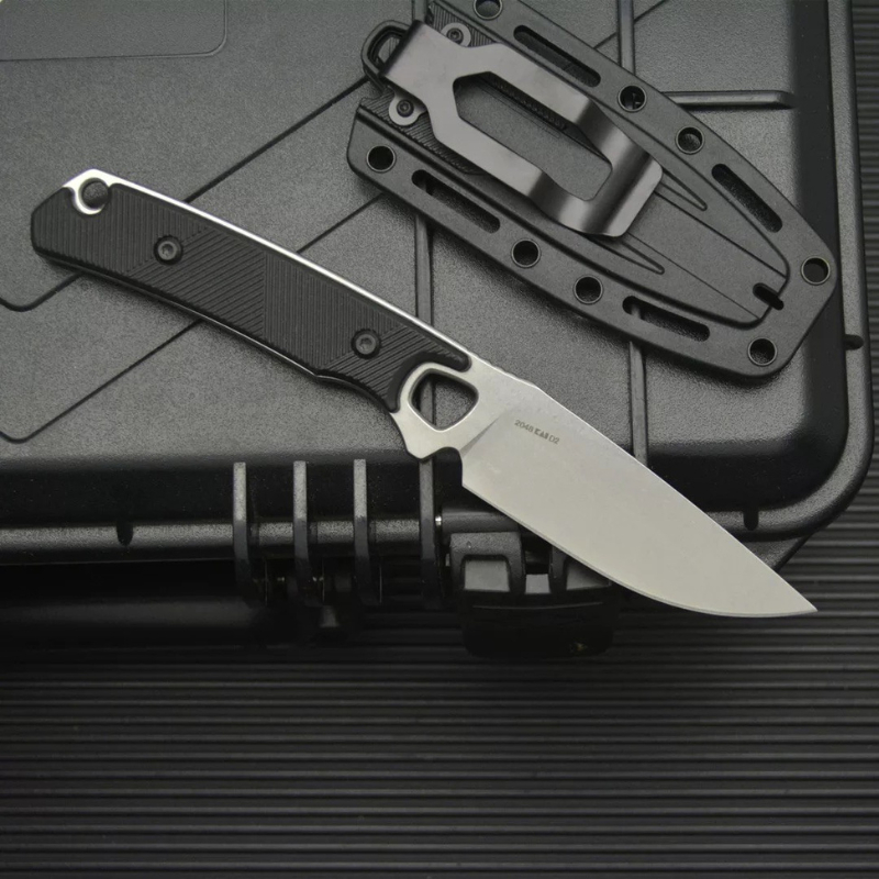 Faca Outdoor Full-Tang com Bainha - Ideal para Pesca e Camping