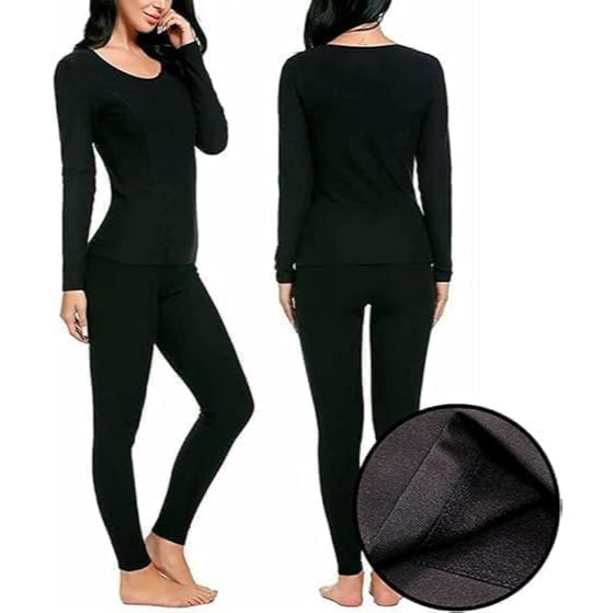 Kit roupa térmica segunda pele unisex para inverno forrada e quentinha com touca, cachecol e luva