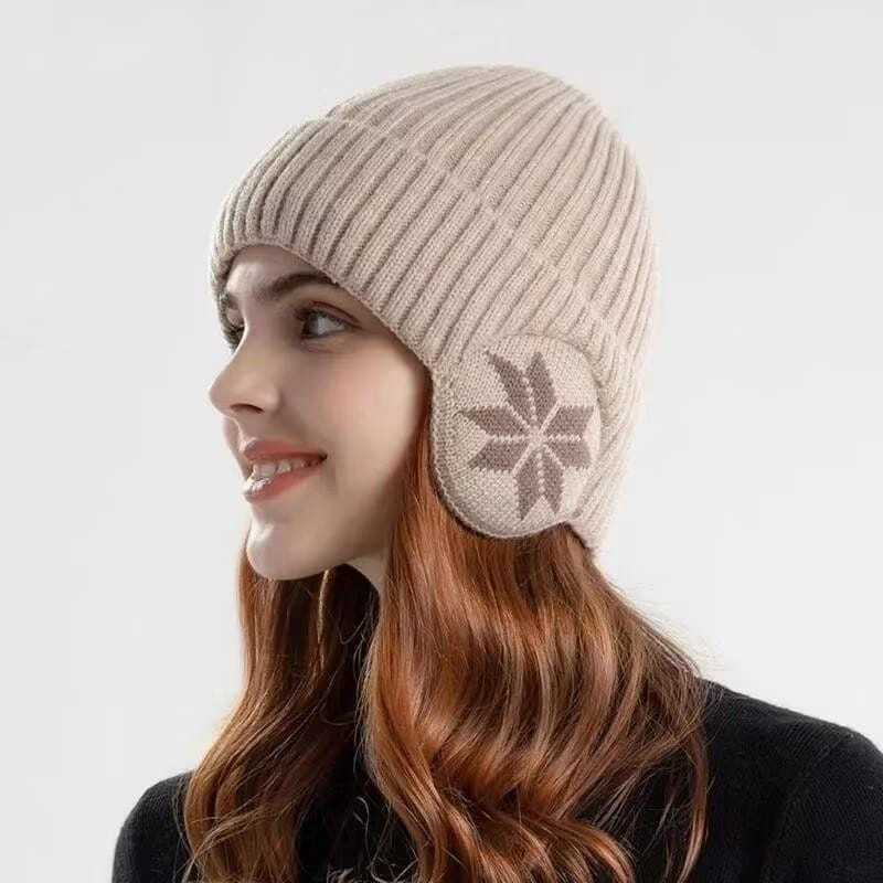 Touca Adultos Integrado Earmuffs Proteção De Ouvido Inverno À Prova De Vento Ao Ar Livre Earflap Grosso