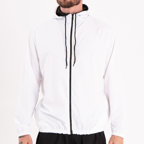 Jaqueta Corta Vento Masculina Impermeável Semi Forrada Com Capuz - Repelente a Água - Gola Alta