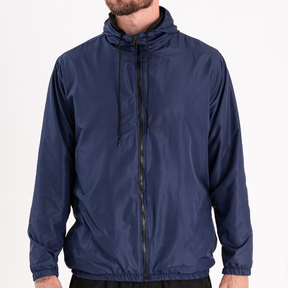 Jaqueta Corta Vento Masculina Impermeável Semi Forrada Com Capuz - Repelente a Água - Gola Alta