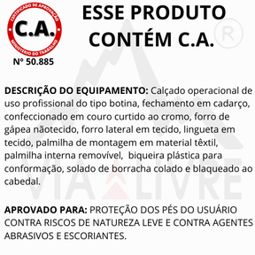 Bota Masculina Lançamento TOP Coturno Via Livre- N6 Com C.A