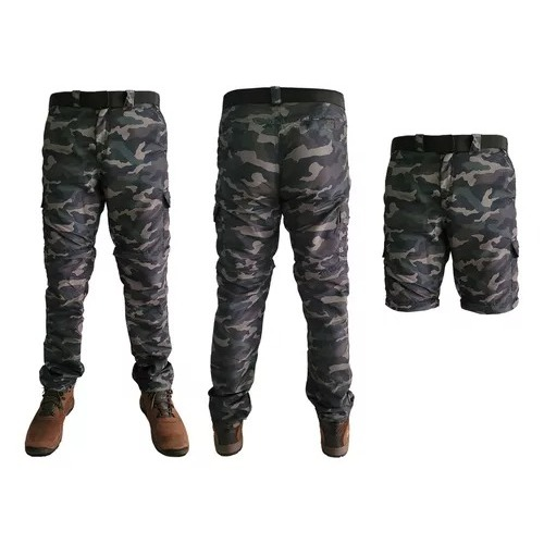 Calça De Pesca Trilha Vira Bermuda Nortrek 6 Bolsos Prot. Uv 50+