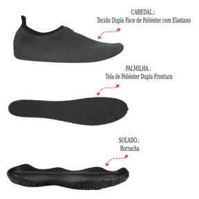 Sapatilha Aquática Pesca Praia Cachoeira Aventura Leve Confortável Antiderrapante