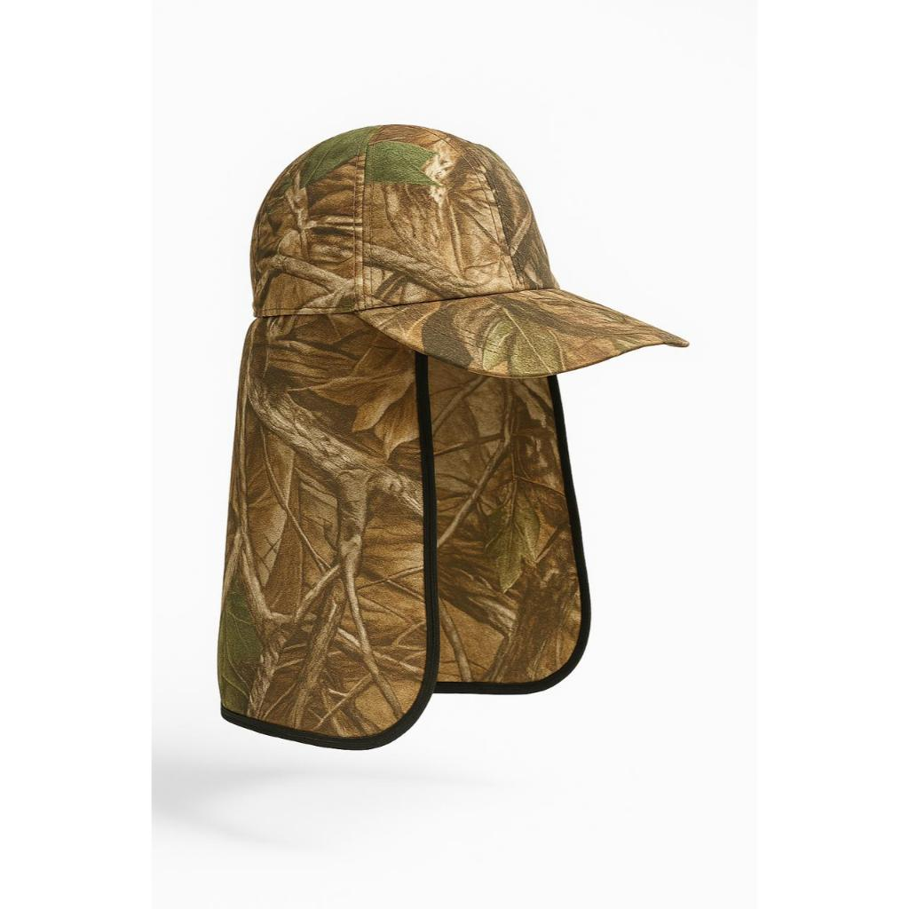 Bone Com Protetor De Nuca Proteção Solar Camuflado Para Pescador Camping Acampar