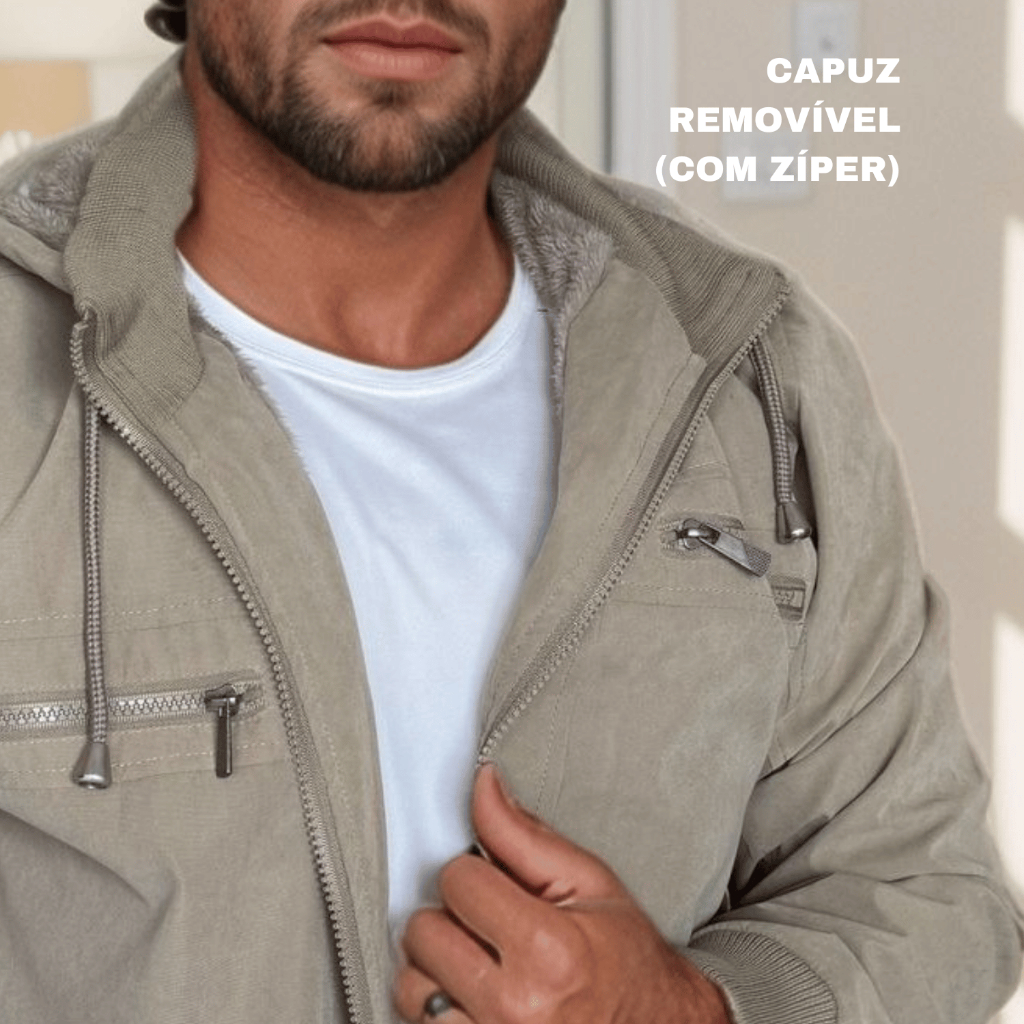 Casaco Corta Vento Jaqueta Masculina Sarja Impermeável