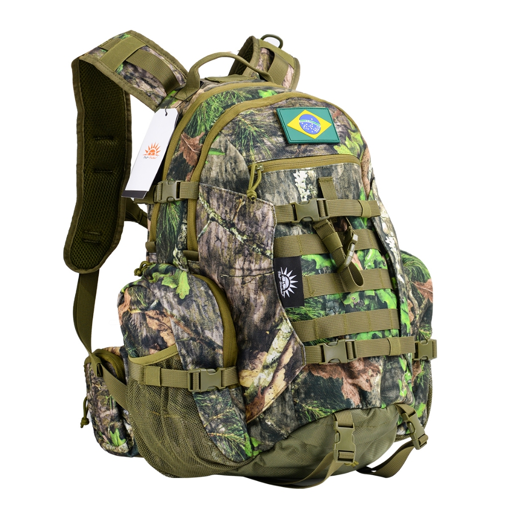Mochila de Caça Tatica Militar Impermeável 40 Litros Material Silencioso,com Capa à Prova d'água