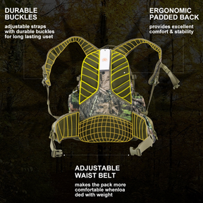 Mochila de Caça Tatica Militar Impermeável 40 Litros Material Silencioso,com Capa à Prova d'água