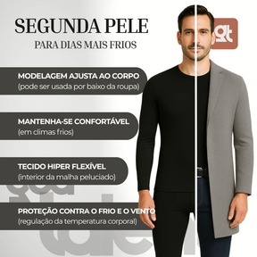 Conjunto Térmico Segunda Pele flanelado com luva Touch Screen