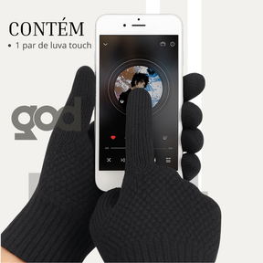 Conjunto Térmico Segunda Pele flanelado com luva Touch Screen