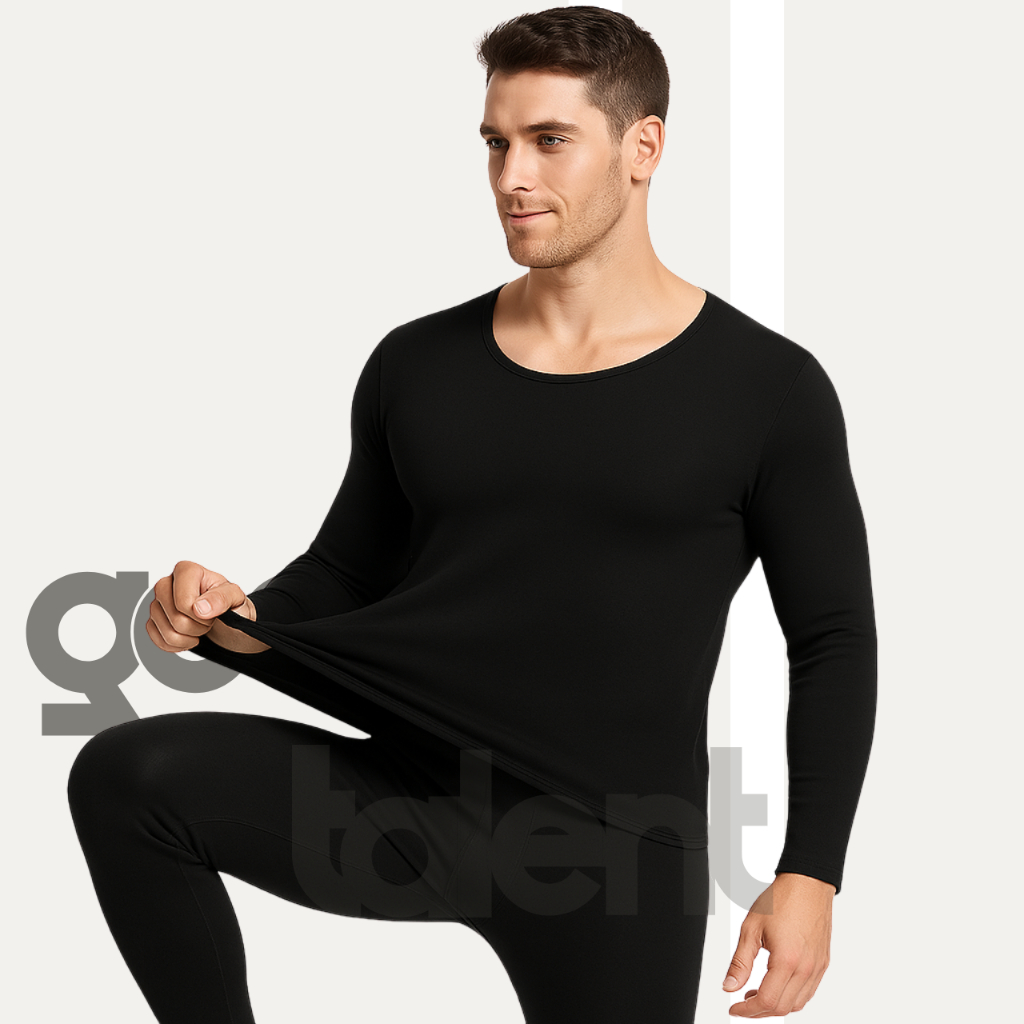 Conjunto Térmico Segunda Pele flanelado com luva Touch Screen
