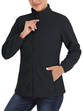 Jaqueta Blusa Soft Fleece Feminina Flanelado Gola Alta Inverno