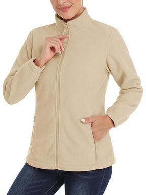 Jaqueta Blusa Soft Fleece Feminina Flanelado Gola Alta Inverno