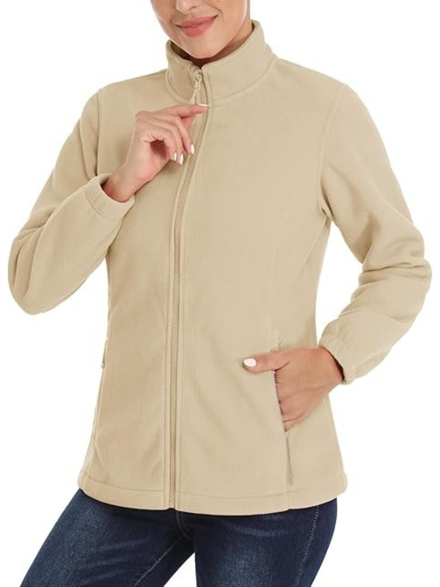 Jaqueta Blusa Soft Fleece Feminina Flanelado Gola Alta Inverno