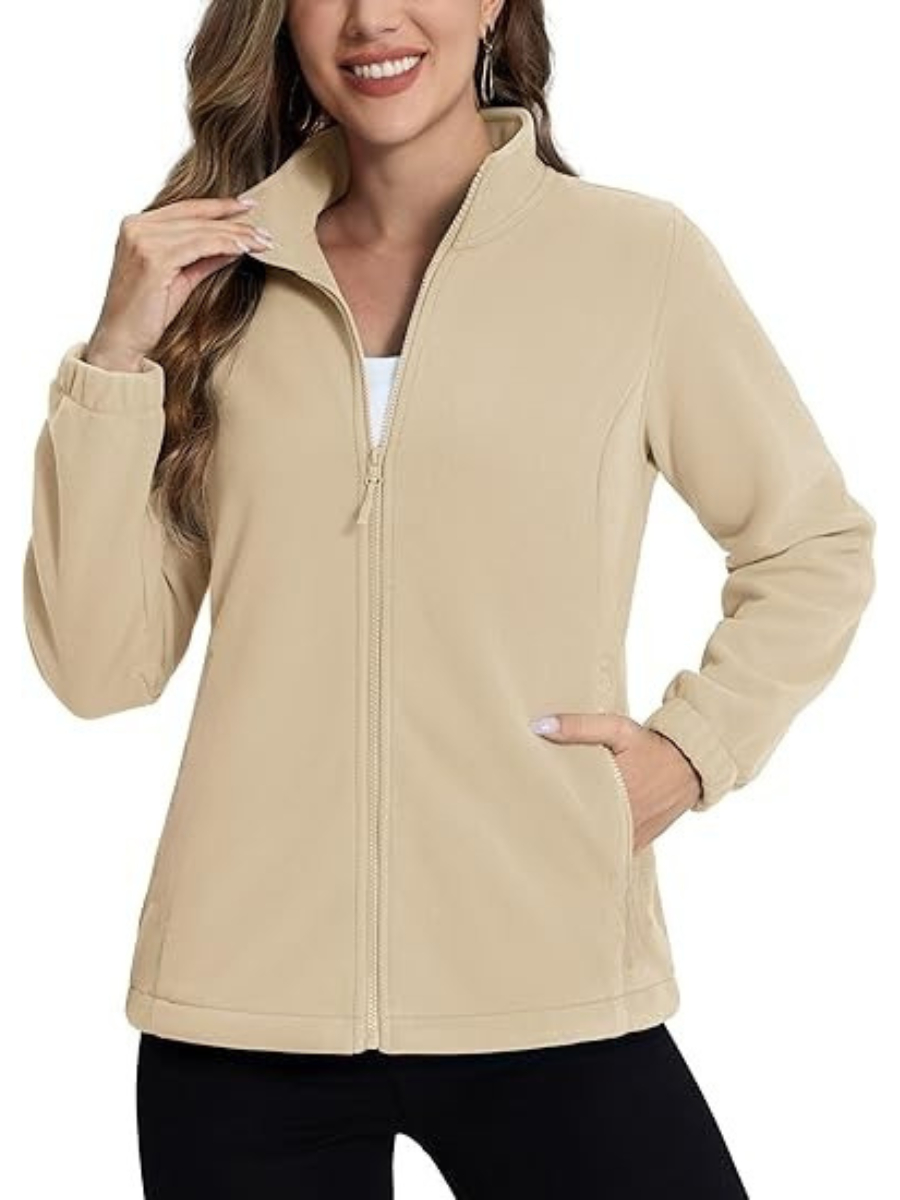 Jaqueta Blusa Soft Fleece Feminina Flanelado Gola Alta Inverno