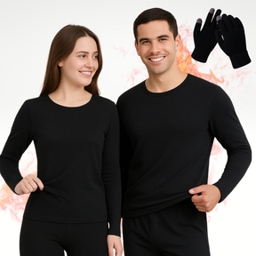 Conjunto Térmico Segunda Pele flanelado com luva Touch Screen