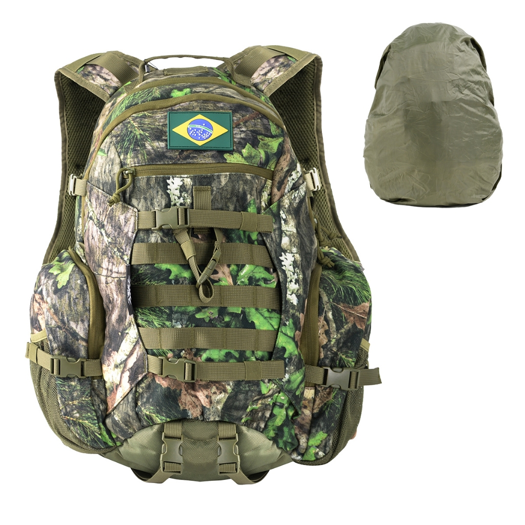 Mochila de Caça Tatica Militar Impermeável 40 Litros Material Silencioso,com Capa à Prova d'água