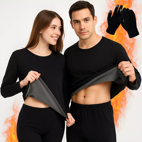 Conjunto Térmico Segunda Pele flanelado com luva Touch Screen