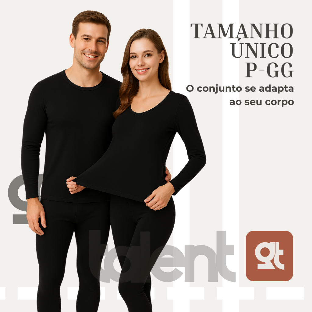 Kit Frio Blusa + Calca Térmica Luvas Meias Touca E Cachecol