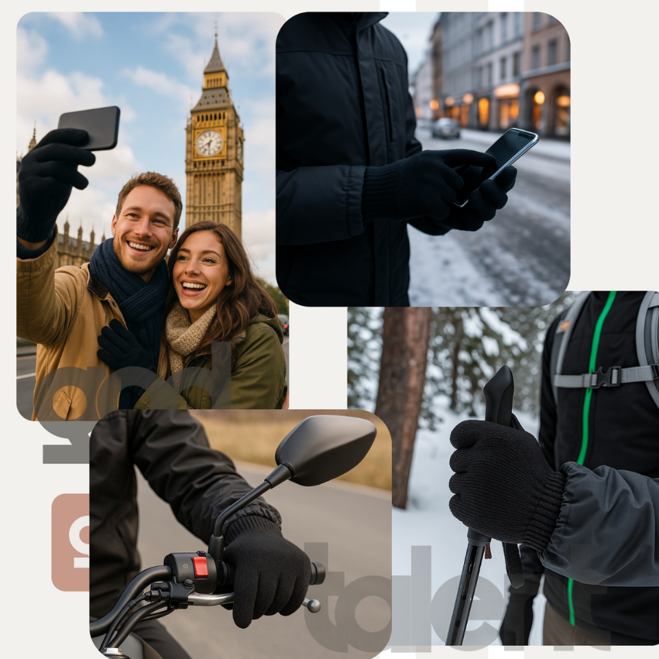 Luva Lã Touch Frio Celular Tablet