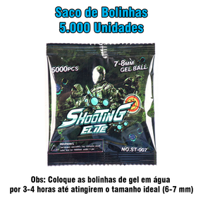 Arminha Bolinha Gel Desert Eagle Glock Automatica Eletrica Pente Alongado Com Lanterna e Silenciador