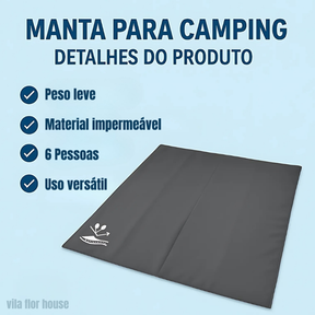 Manta Impermeável Dobrável | Ideal para Trekking, Camping, Trilha, Moto Camping e Aventura Outdoor