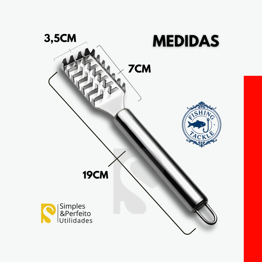 Faca de Pesca Fileteira Flutuante com Descamador de Peixe Escamador Pescadores Profissional