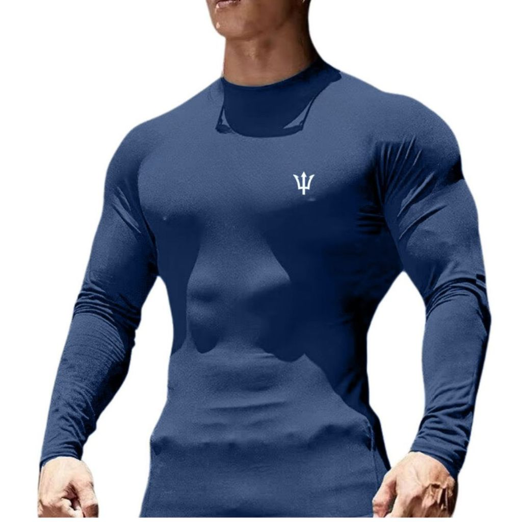 Camiseta Térmica Masculina Gola alta Camisa Proteção Solar Uv 50 Segunda Pele