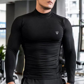 Camiseta Térmica Masculina Gola alta Camisa Proteção Solar Uv 50 Segunda Pele