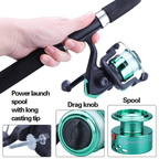 Kit 2 Vara De Pesca 60-120lbs Completa Com Molinete Esportiva Ao Ar Livre Robalo Portátil Com Linha