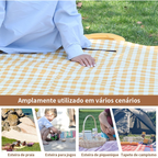 Tapete Piquenique Portátil Dobrável 200X200cm Impermeavel À Prova De Umidade Prático Fácil Transporte Para Praia Camping